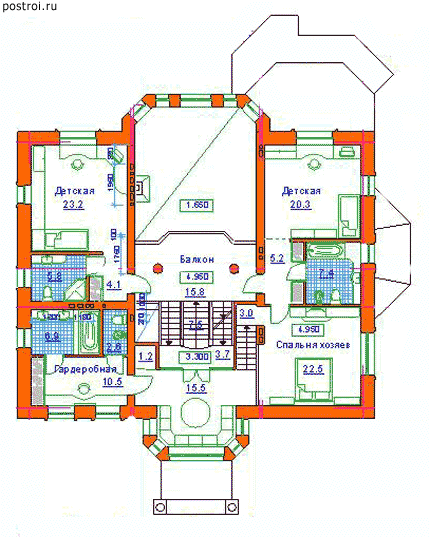 Проект S-564-1K - 2-й этаж