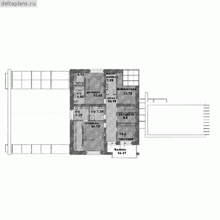 Проект M-558-1K - 2-й этаж