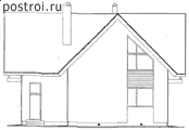 Проект дома D-152-2P - Задний фасад