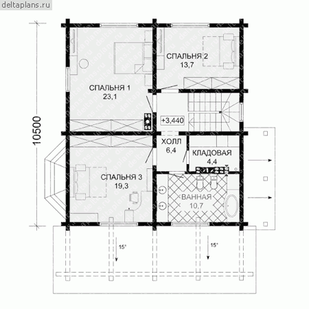 Проект G-244-2D - Мансардный этаж