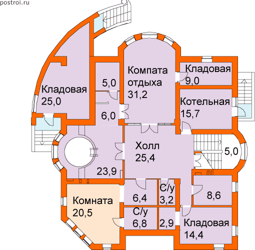 Проект S-670-1K - Цокольный этаж
