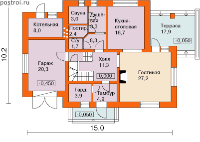 Проект E-192-1K - 1-й этаж