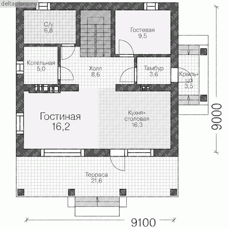 Проект V-133-1P - 1-й этаж