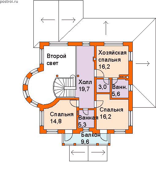 Проект R-229-1K - 2-й этаж