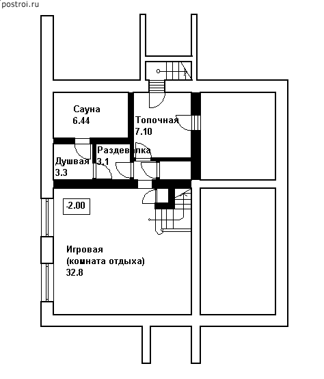Проект N-239-1K - Цокольный этаж