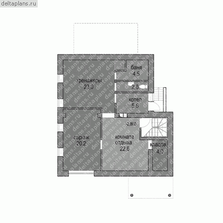 Проект D-254-1K - Цокольный этаж