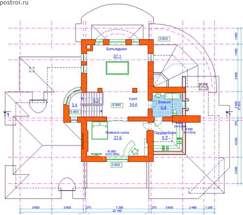 Проект S-881-1K - Мансардный этаж