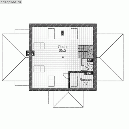 Проект U-218-1P - Мансардный этаж