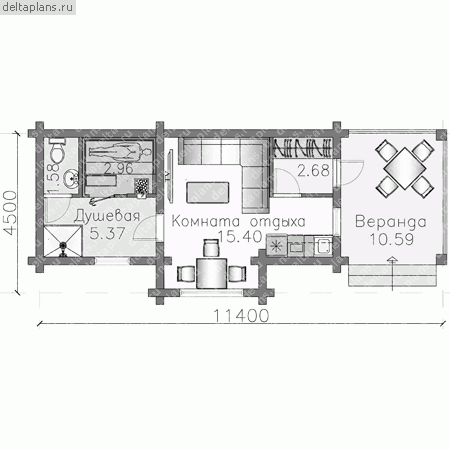 Проект N-033-1D - 1-й этаж