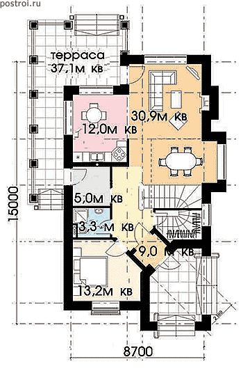 Проект R-180-1K - 1-й этаж