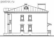 Проект дома I-177-1P - Правый фасад