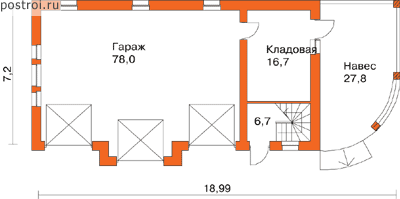 Проект S-204-1K - 1-й этаж