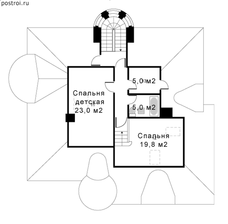 Проект N-412-1K - Мансардный этаж