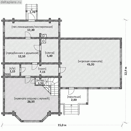 Проект M-164-1D - 1-й этаж