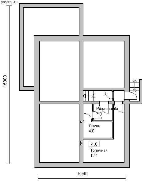 Проект N-198-1K - Цокольный этаж