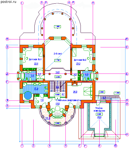 Проект S-706-1K - 2-й этаж