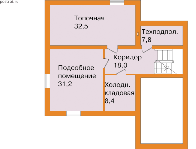 Проект V-337-1P - Цокольный этаж