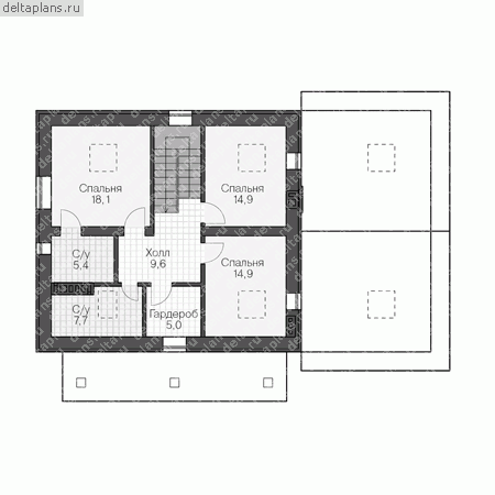 Проект V-198-1K - Мансардный этаж