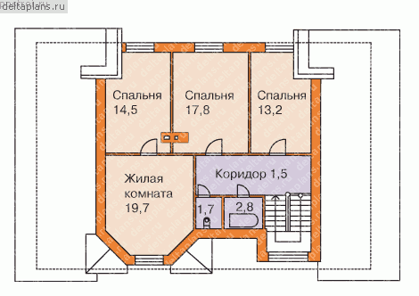 Проект V-187-1D - 2-й этаж