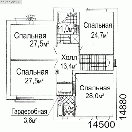 Проект W-272-1K - 2-й этаж