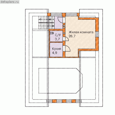 Проект L-262-1K - Мансардный этаж