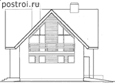 Проект дома D-152-1P - Левый фасад