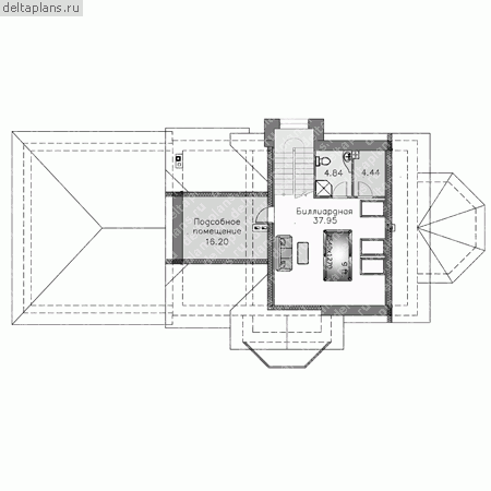 Проект T-341-1P - Мансардный этаж