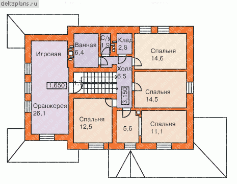 Проект K-207-1P - 2-й этаж