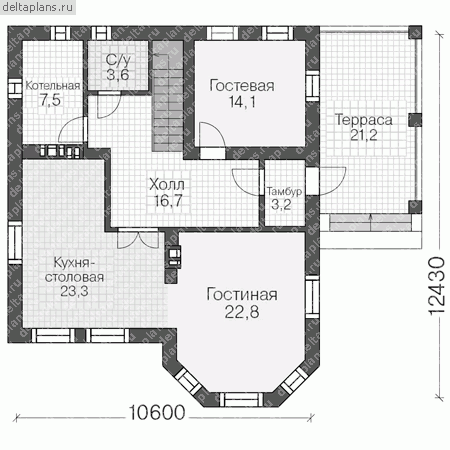 Проект V-179-1P - 1-й этаж