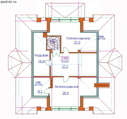 Проект S-453-2K - Мансардный этаж