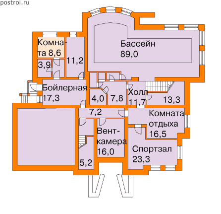 Проект R-761-1K - Цокольный этаж