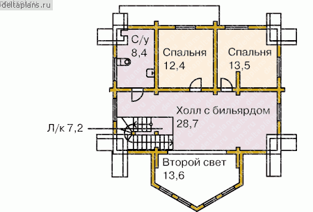 Проект A-203-1D - Мансардный этаж