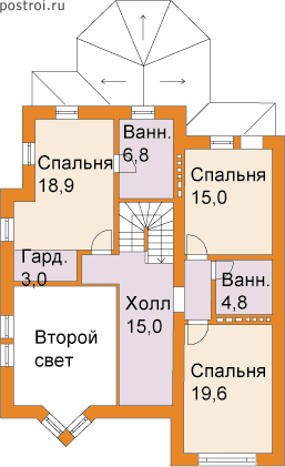 Проект R-280-1K - 2-й этаж