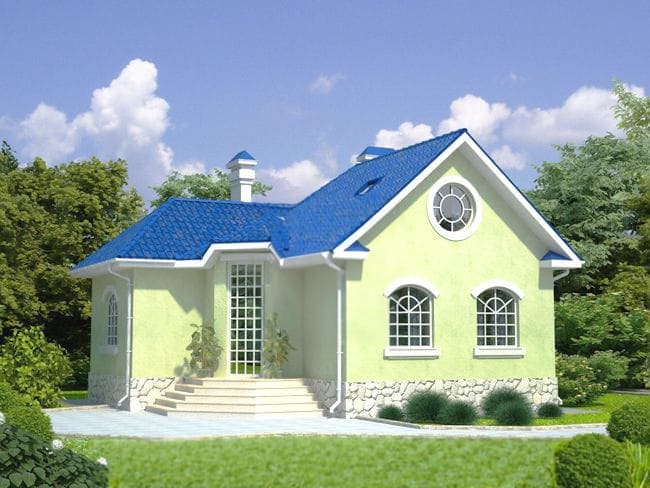 Проект кирпичного дома W-096-1K - стоимость строительства
