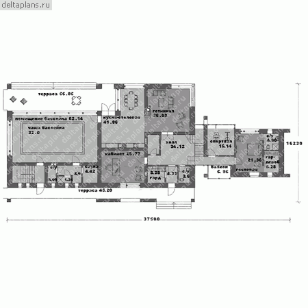 Проект M-558-1K - 1-й этаж