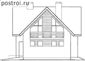 Проект дома D-152-2P - Правый фасад