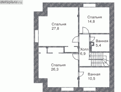 Проект дома F-190-1P - 2-й этаж