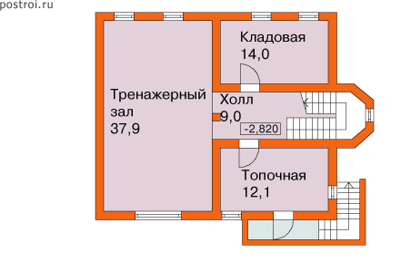 Проект G-220-1K - Цокольный этаж