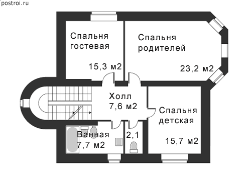Проект N-298-1K - 2-й этаж
