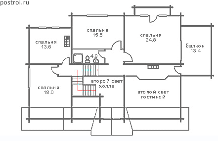 Проект K-342-1D - 2-й этаж
