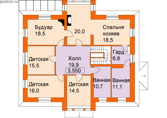 Проект S-312-1K - 2-й этаж
