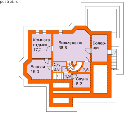 Проект R-368-1K - Цокольный этаж