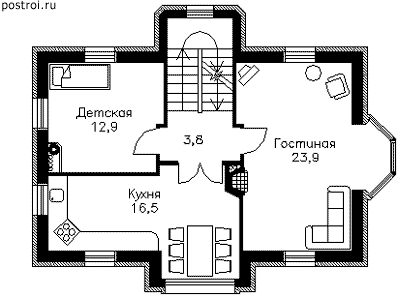 Проект F-156-2K - 2-й этаж