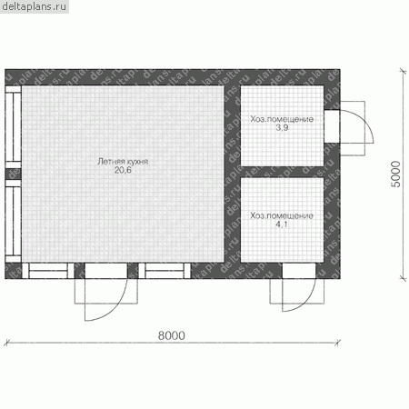 Проект V-043-1K - 1-й этаж