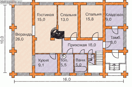 Проект V-187-1D - 1-й этаж