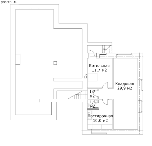 Проект M-375-1K - Цокольный этаж