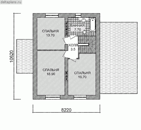 Проект E-145-3P - 2-й этаж