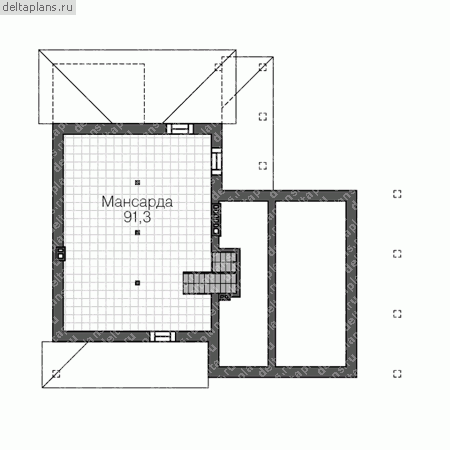 Проект U-411-1P - Мансардный этаж