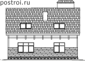 Проект дома E-203-1P - Правый фасад