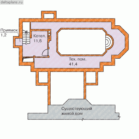 Проект L-178-1K - Цокольный этаж